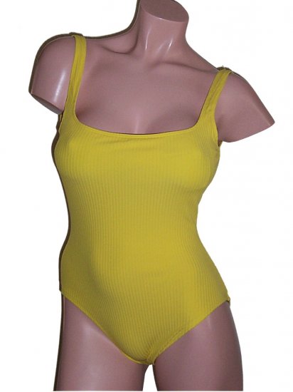 AK Anne Klein Yellow Tank Swimsuit 8