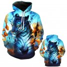 Men's 3D Tiger Print Hoodie Sweatshirt