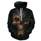 Men's Casual 3D Skull Print Long Sleeve Hoodie