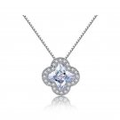 S925 Sterling Silver Pendant Necklace With AAAA Cubic Zirconia