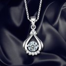 Love Water Drop Necklace Women Crystal Jewelry Clavicle Chain