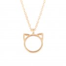 Fashion Jewelry Cat Ear Alloy Pendant Short Necklace Women Gift