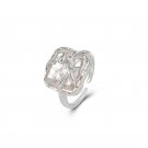 Natural Baroque Pearls Tree Branch 925 Sterling Silver Adjustable Ring