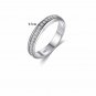 Minimalism OL Office Cubic Zirconia 925 Sterling Silver Ring