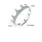 Beautiful Cubic Zirconia Crown 925 Sterling Silver Ring