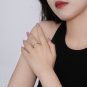 Office Shining Star CZ Irregular Wave 925 Sterling Silver Ring