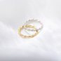 Office CZ Twisted Simple 925 Sterling Silver Adjustable Ring