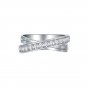 Office CZ Cross Simple 925 Sterling Silver Adjustable Ring