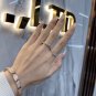Fashion CZ V Shape 925 Sterling Silver Adjustable Ring