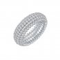Modern Micro Setting CZ Arc 925 Sterling Silver Adjustable Ring
