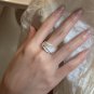 Modern Multi Layers Cross 925 Sterling Silver Adjustable Ring