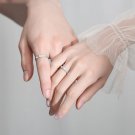 Mountain Oath Minimalist Silver 925 Sterling Adjustable Couple Rings