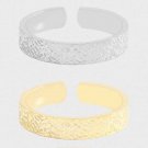 Minimalism Irregular Ice Pattern 925 Sterling Silver Adjustable Ring
