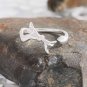 Masculine Irregular Bow-knot 925 Sterling Silver Adjustable Ring
