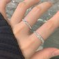 Simple Irregular Lava 925 Sterling Silver Adjustable Ring