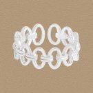 Office Hollow Round Circles 925 Sterling Silver Adjustable Ring