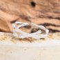 Elegant Bamboo Joint Cross 925 Sterling Silver Adjustable Ring