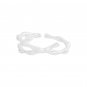 Elegant Bamboo Joint Cross 925 Sterling Silver Adjustable Ring