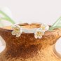 Beautiful Plum Blossom Flower 925 Sterling Silver Adjustable Ring