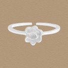 Office Irregular Flower 925 Sterling Silver Adjustable Ring