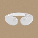 Masculine Geometry Waterdrop 925 Sterling Silver Adjustable Ring