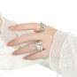 Hollow Twsited Curb Chain 925 Sterling Silver Adjustable Ring