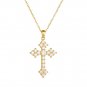 Modern Luxury Micro Setting White CZ Cross 925 Sterling Silver Necklace