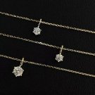 Simple Round Six Claws CZ 925 Sterling Silver DIY Pendant