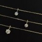 Simple Round Six Claws CZ 925 Sterling Silver DIY Pendant
