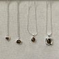Modern Natural Amber Waterdrop Heart Oval 925 Sterling Silver Necklace