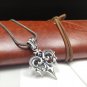 Vintage Men Cross Sword Letters 925 Sterling Silver DIY Pendant