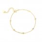Girl CZ Four Leaf Clover Round Opal 925 Sterling Silver Bracelet