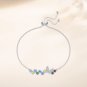 Party Colorful CZ Bubbles Butterfly 925 Sterling Silver Bracelet