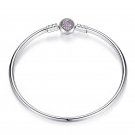 Purple Heart 925 Sterling Silver Love Bracelet For Women