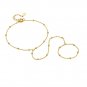 Fashion Shining Beads 925 Sterling Silver Chian Bracelet Ring Set