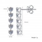 Elegant Long Tassel Moissanite 925 Sterling Silver  Stud Earrings