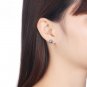 Simple Round Austrian Crystal 925 Sterling Silver Stud Earrings