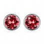 Simple Round Austrian Crystal 925 Sterling Silver Stud Earrings