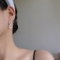 Hollow Geometry CZ Squares 925 Sterling Silver Dangling Earrings