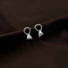 Fashion CZ Can Buckles Geometry 925 Sterling Silver Stud Earrings