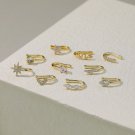 Flower Lighting Snake Star Moon Silver Non-Pierced U Shape Earring (Single)