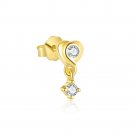 Bow-Knot Shell Pearl Tassels 925 Sterling Silver Dangling Earring (Single)