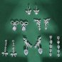 Beautiful Elegant CZ Butterfly Bow-knot 925 Sterling Silver Dangling Earrings