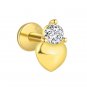 CZ Heart Moon Star Flower Chain Tasselsyt Silver Stud Earrings