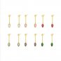 Office Colorful Waterproof CZ 925 Sterling Silver Dangling Earrings