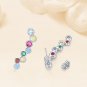 Elegant Irregular Colorful Bubbles 925 Sterling Silver Dangling Earrings