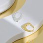 Irregular Hollow Rhombus 925 Sterling Silver Hoop Earrings