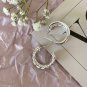 Office Twisted Tube Circle 925 Sterling Silver Hoop Earrings