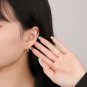 Holiday Twisted U Shape 925 Sterling Silver Huggie Hoop Earrings
