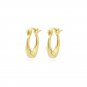 Holiday Twisted U Shape 925 Sterling Silver Huggie Hoop Earrings